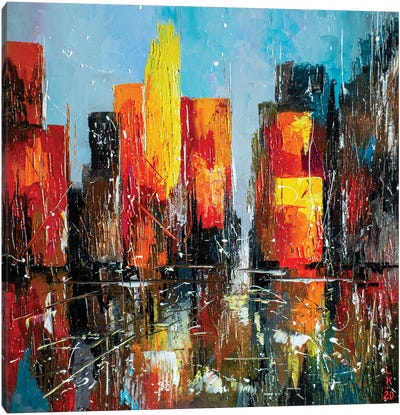 Hot Day In The City Canvas Art Print - KuptsovaArt