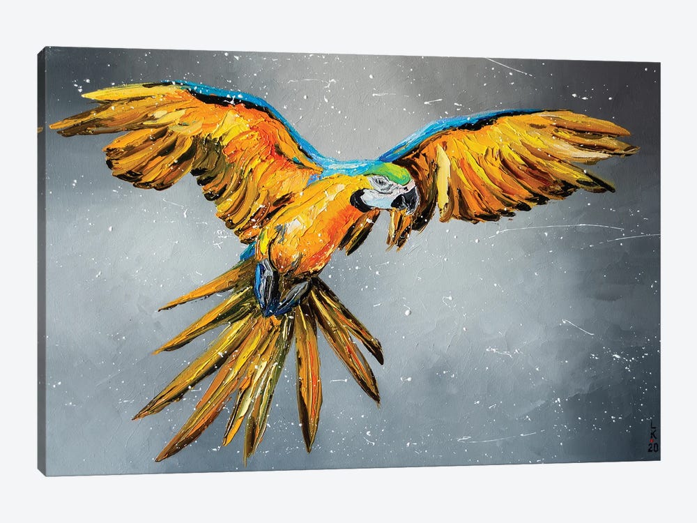 Yellow Parrot by KuptsovaArt 1-piece Canvas Print