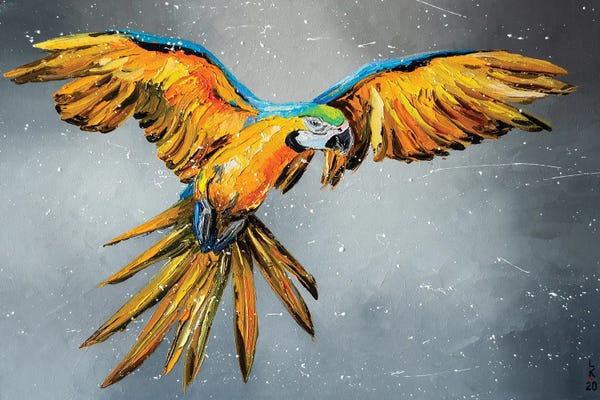 Parrots: Yellow Parrot by KuptsovaArt