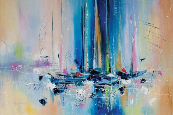 Boats In The Morning Lake