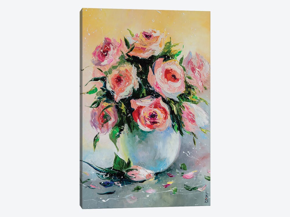 Gentle Roses by KuptsovaArt 1-piece Canvas Art