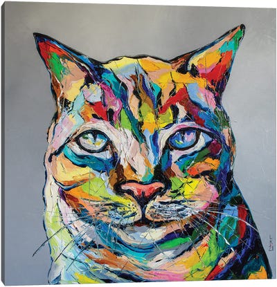 I Am The Most Important Cat Canvas Art Print - Tabby Cat Art
