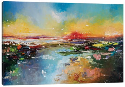 Impression Of The Sea Sunset Canvas Art Print - KuptsovaArt