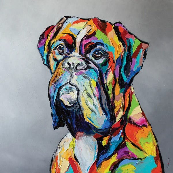 Giclee Features: Pensive Boxer by KuptsovaArt
