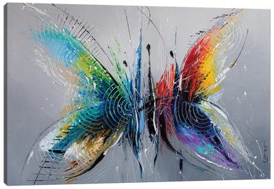 Whisper Butterflies Canvas Art Print - Large Colorful Accents
