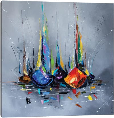 Colorful Boats Canvas Art Print - KuptsovaArt