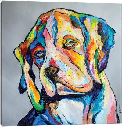 Dog Philosopher II Canvas Art Print - KuptsovaArt