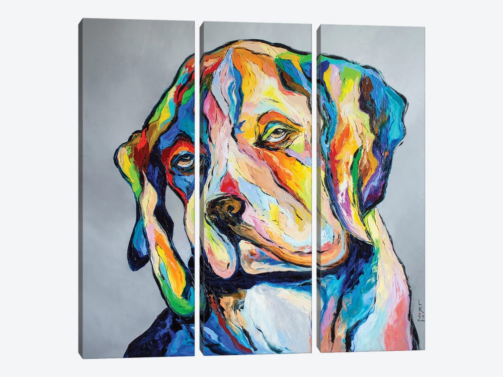 Dog Philosopher II by KuptsovaArt 3-piece Art Print