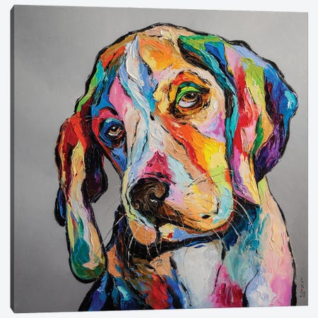 Dog Philosopher Canvas Print #KPV47} by KuptsovaArt Canvas Artwork