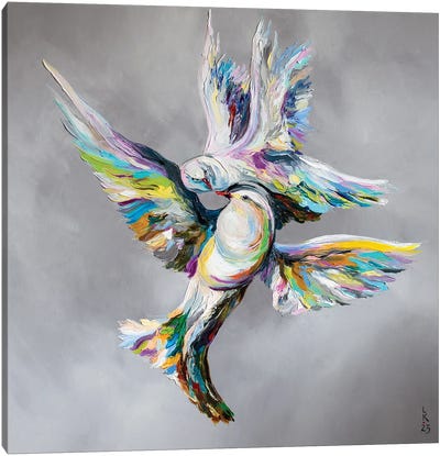 Bring Us Peace Canvas Art Print - Dove & Pigeon Art