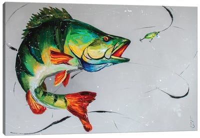 Catch Me If You Can Canvas Art Print - Fishing Art