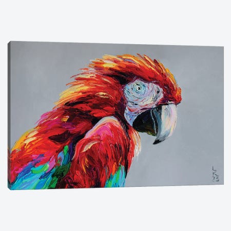 Macaw Canvas Print #KPV489} by KuptsovaArt Art Print
