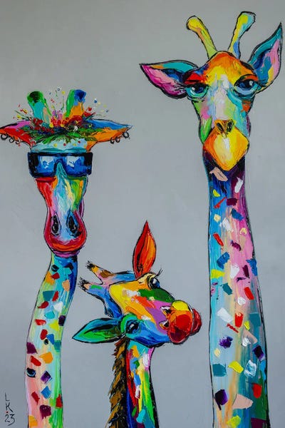 Giraffes: Relax Family by KuptsovaArt