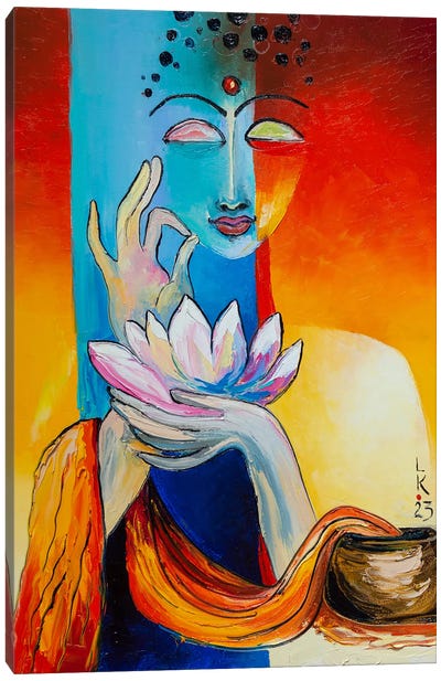 Meditation Canvas Art Print - Lotus Art
