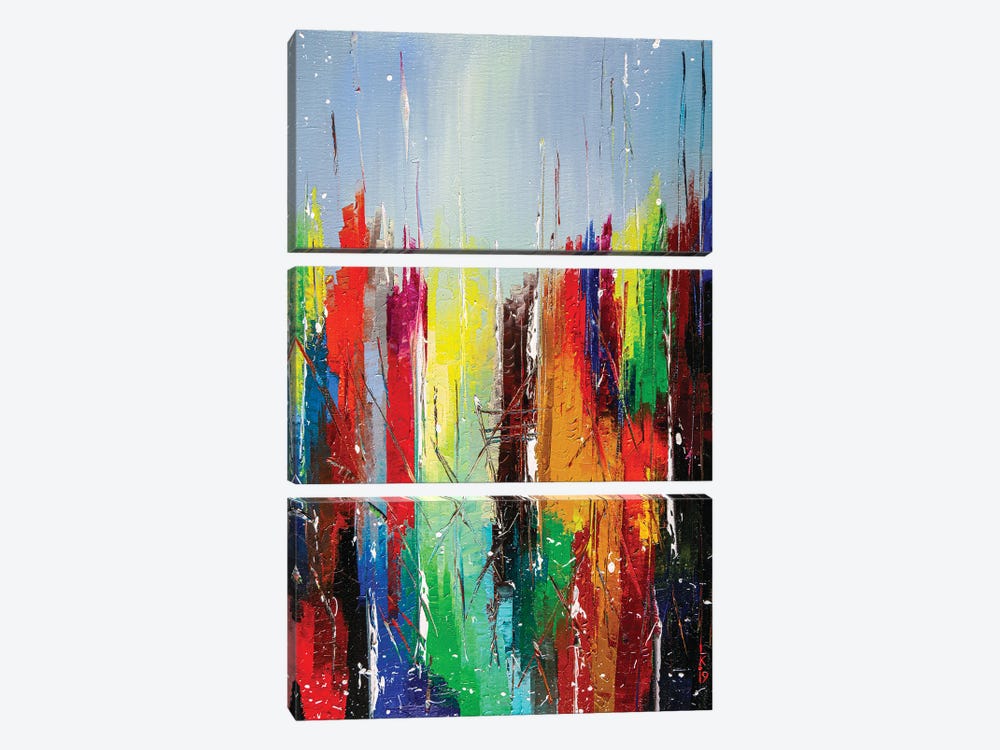 Abstract Cityscape by KuptsovaArt 3-piece Canvas Art Print