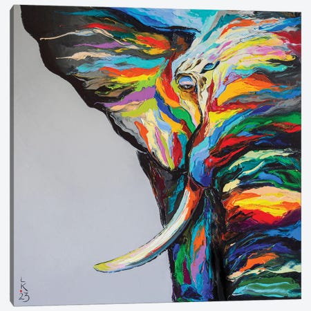 Wise Elephant Canvas Print #KPV500} by KuptsovaArt Canvas Art