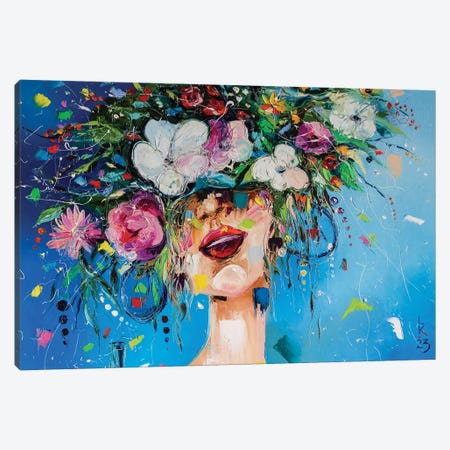 Some Flowers In Your Hair Canvas Print #KPV502} by KuptsovaArt Canvas Art