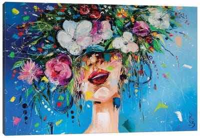 Some Flowers In Your Hair Canvas Art Print - KuptsovaArt