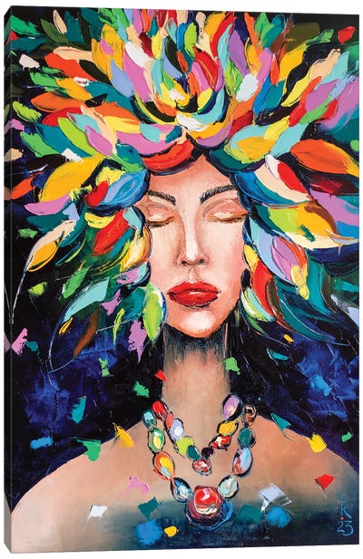 Dreaming Flower Queen Canvas Art Print - KuptsovaArt