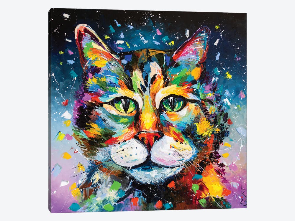 Colorful Cat by KuptsovaArt 1-piece Art Print