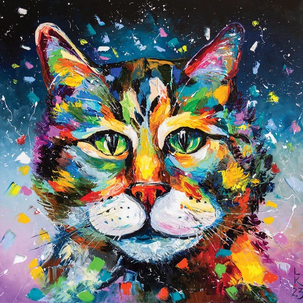 Giclee Features: Colorful Cat by KuptsovaArt