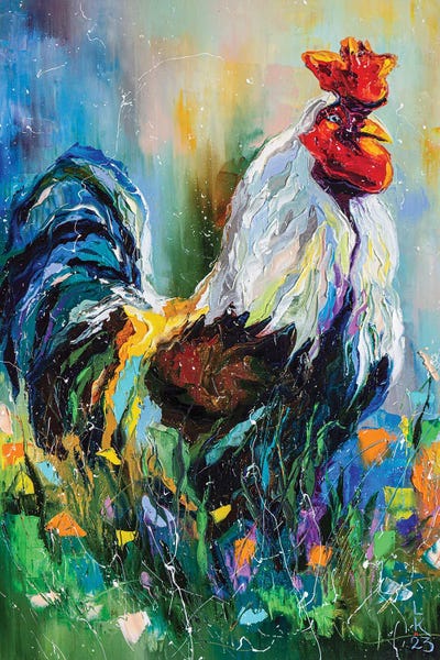 Cute Rooster by KuptsovaArt acrylic art print