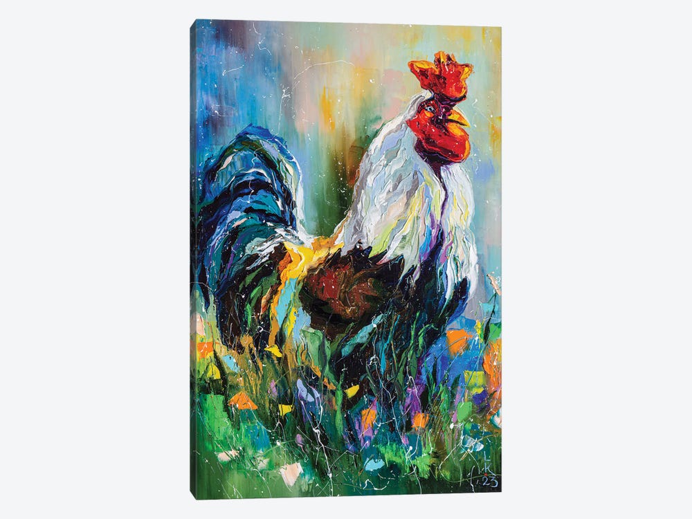Cute Rooster by KuptsovaArt 1-piece Canvas Wall Art