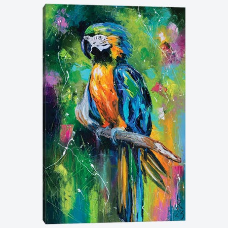 Parrot Canvas Print #KPV508} by KuptsovaArt Canvas Artwork