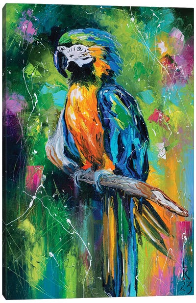 Parrot Canvas Art Print - KuptsovaArt