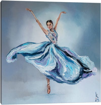 Pretty Ballerina Canvas Art Print - KuptsovaArt