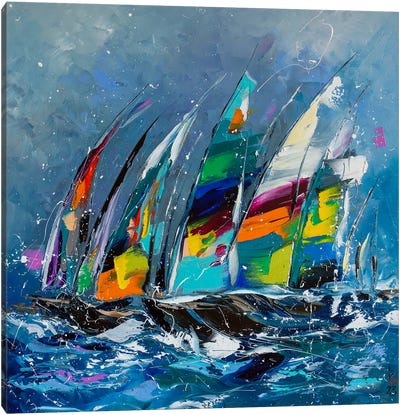 Regatta II Canvas Art Print - Boat Art