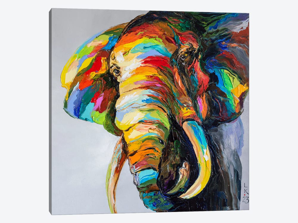 Elephant Look by KuptsovaArt 1-piece Canvas Art Print