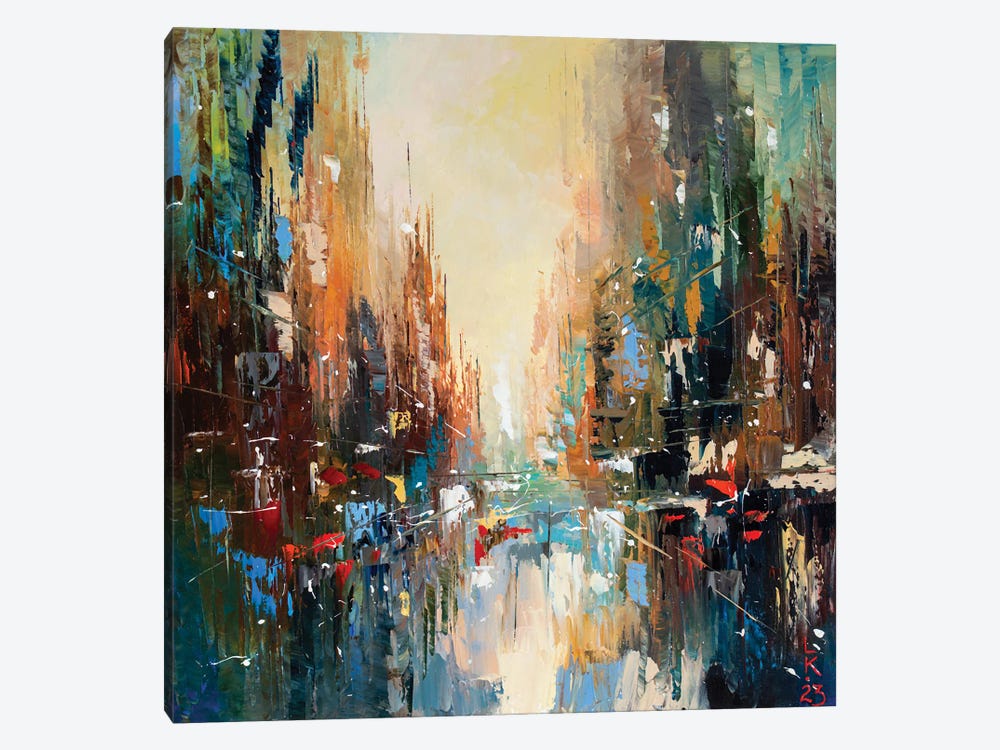Some Busy Street by KuptsovaArt 1-piece Canvas Artwork
