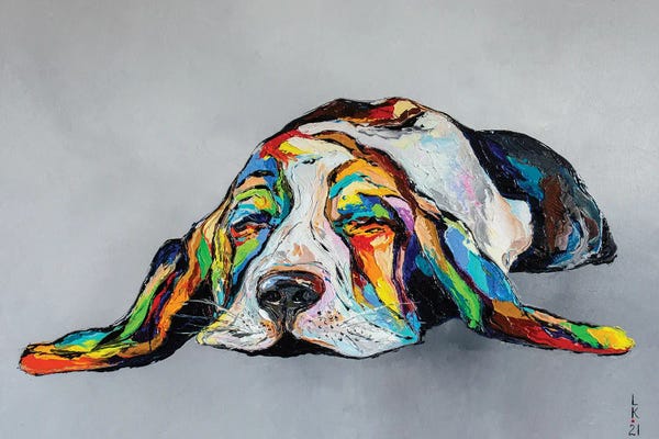 The Modern Man's Best Friend: Dreaming Busset Hound by KuptsovaArt