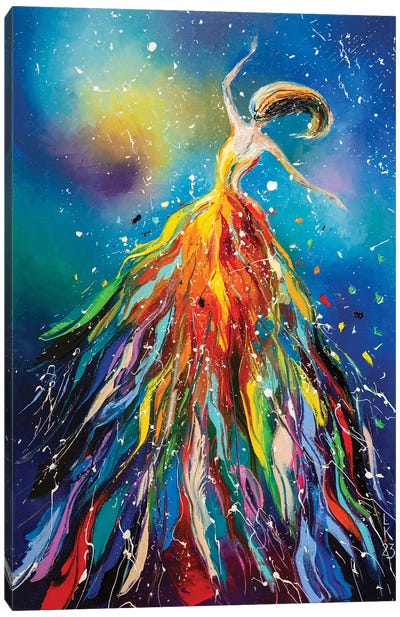 Dance In Space Canvas Art Print - KuptsovaArt
