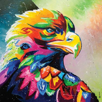 Eagle by KuptsovaArt framed canvas print