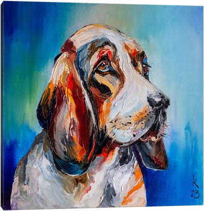 Sad Beagle Canvas Art Print - KuptsovaArt