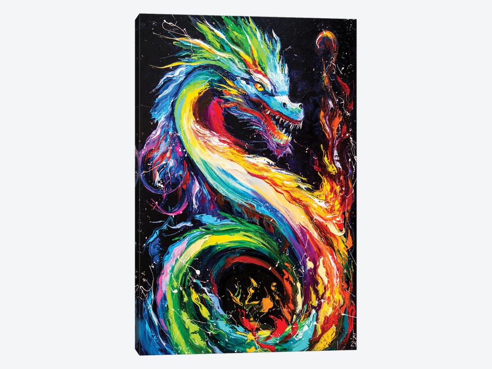 Fire Dragon by KuptsovaArt 1-piece Canvas Artwork