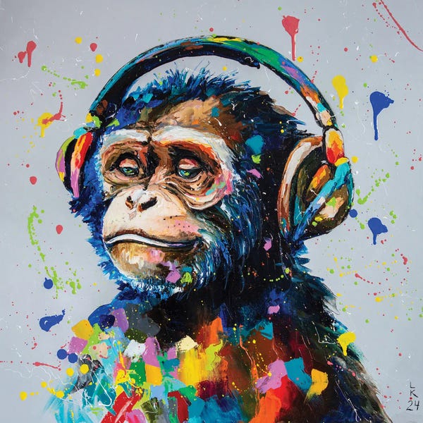 Chimpanzees: Immersion In Melody by KuptsovaArt