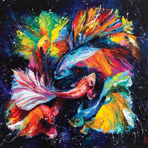Betta: Dancing Fish by KuptsovaArt