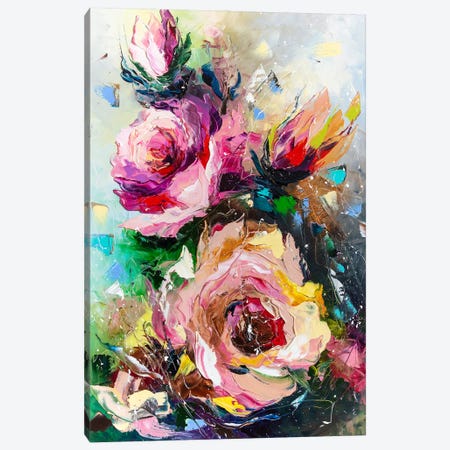 Symphony Of Blooming Roses Canvas Print #KPV566} by KuptsovaArt Canvas Art Print