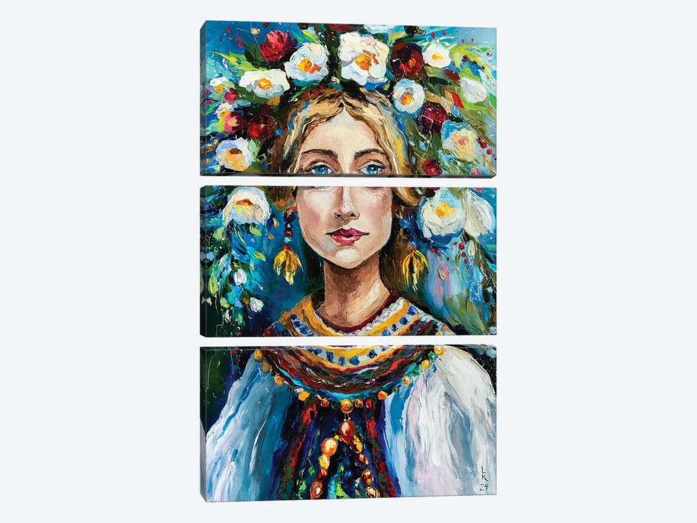 Ukrainian Beauty by KuptsovaArt 3-piece Canvas Art Print