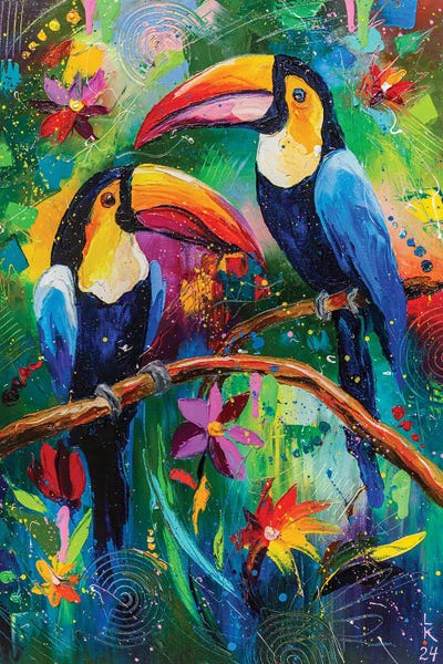 Happy Toucans by KuptsovaArt art print
