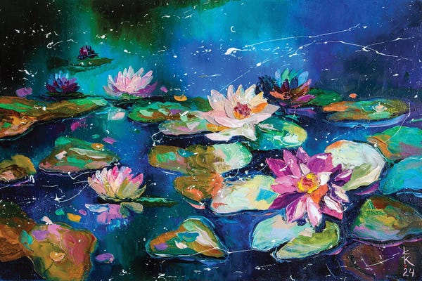 Water Lilies Collection: Charming Water Lilies by KuptsovaArt