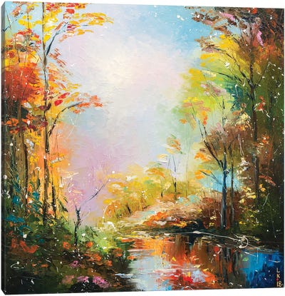 Fall Forest Canvas Art Print - KuptsovaArt