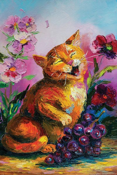 Tabbies: Grape Delight by KuptsovaArt