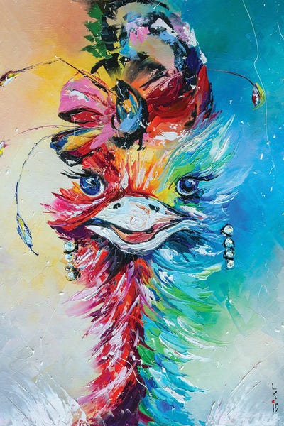 Fashinable Ostrich by KuptsovaArt multi panel art