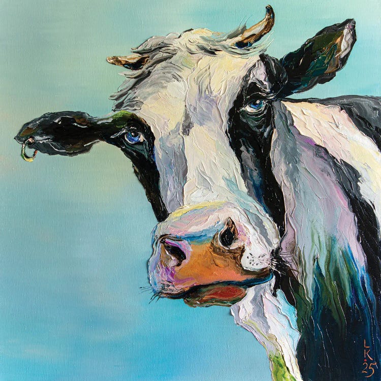 Blue-Eyed Beauty by KuptsovaArt canvas print