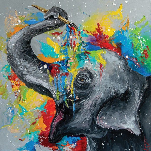 Elephants: Dont Call Me Grey by KuptsovaArt