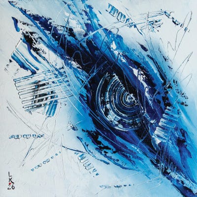 Black & Dark Art - Canvas Prints: Blue Frequency by KuptsovaArt